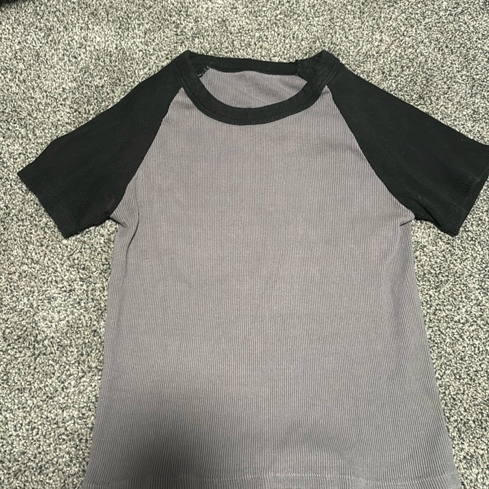 brandy melville john galt black and grey tshirt